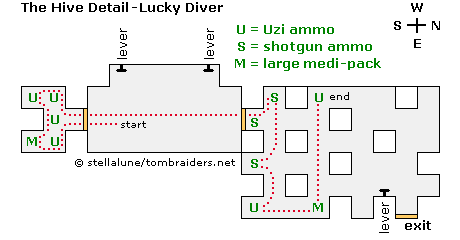 Map of the underwater pickups for the 'Lucky Diver' achievement/trophy